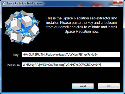 Space Radiation self-extractor before installation