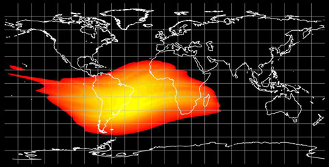 Space Radiation 7 sample contour plot